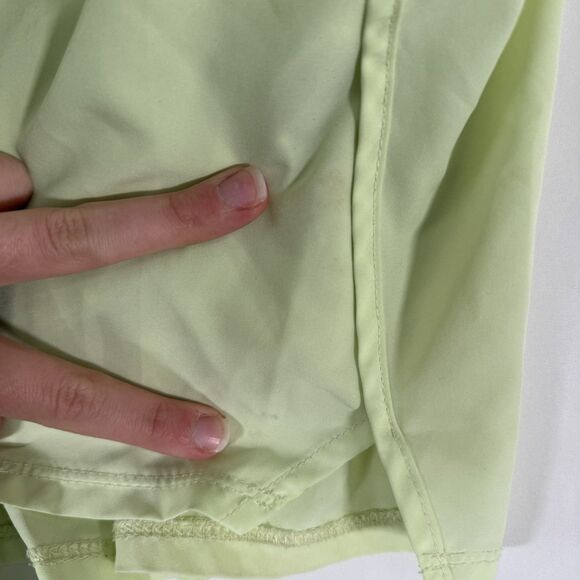 Nike Running Short Women's XL Neon Green Yellow Lined Pull On Pockets Swoosh - Picture 6 of 8